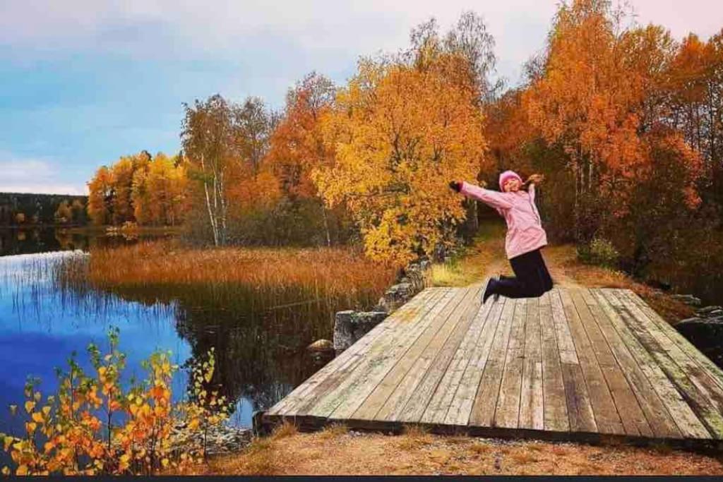 Egen Stuga Och Vedeldad Bastu Linghed 외부 사진
